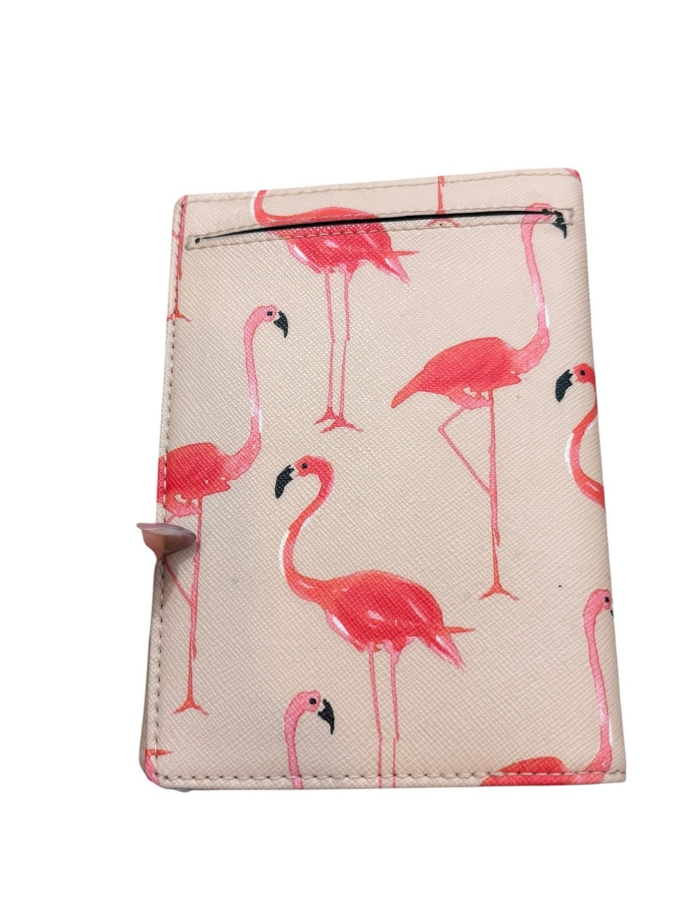 Kate Spade Brand Pink Flamingo Passport Cover - Picture 2 of 8